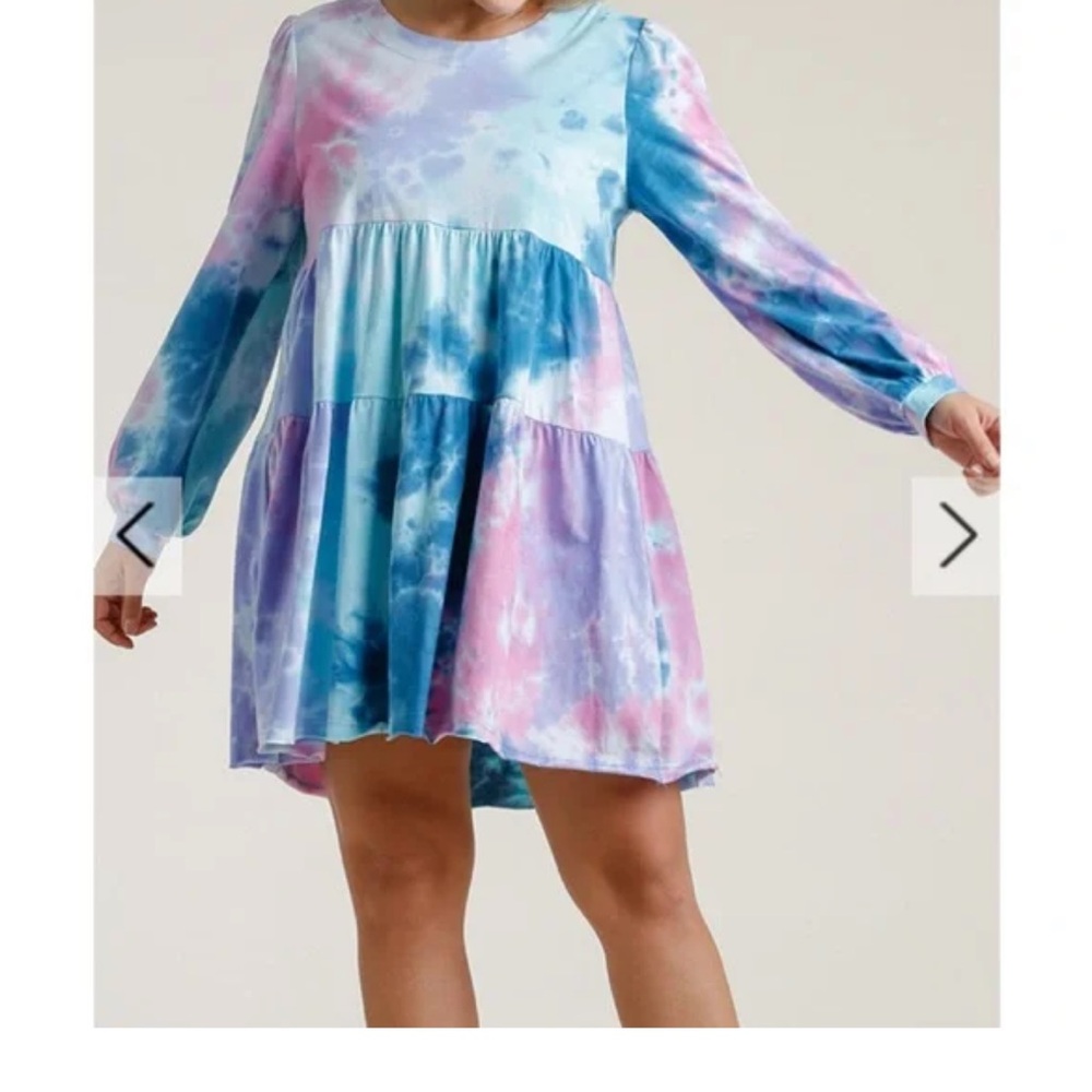 NWT Women’s Umgee Tie-Dye Long Sleeve Dress